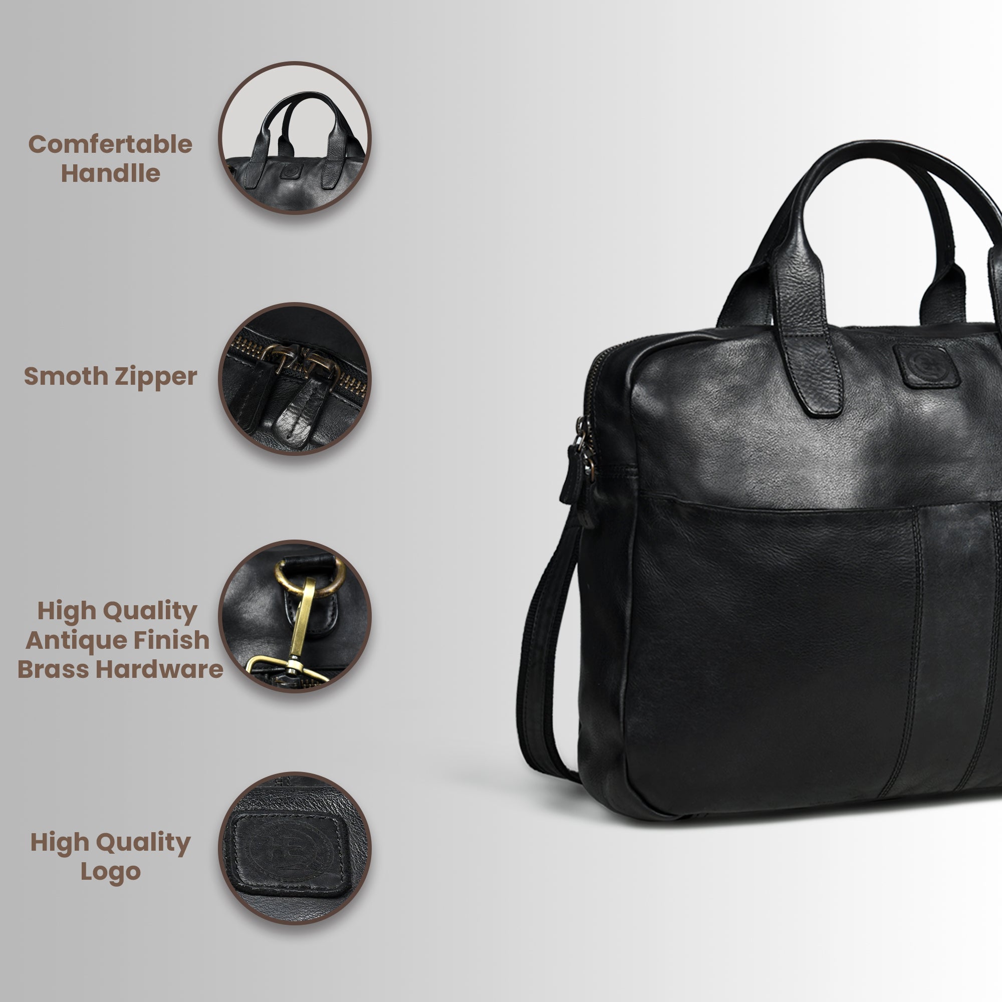 Voyager Premium Leather Laptop Bag